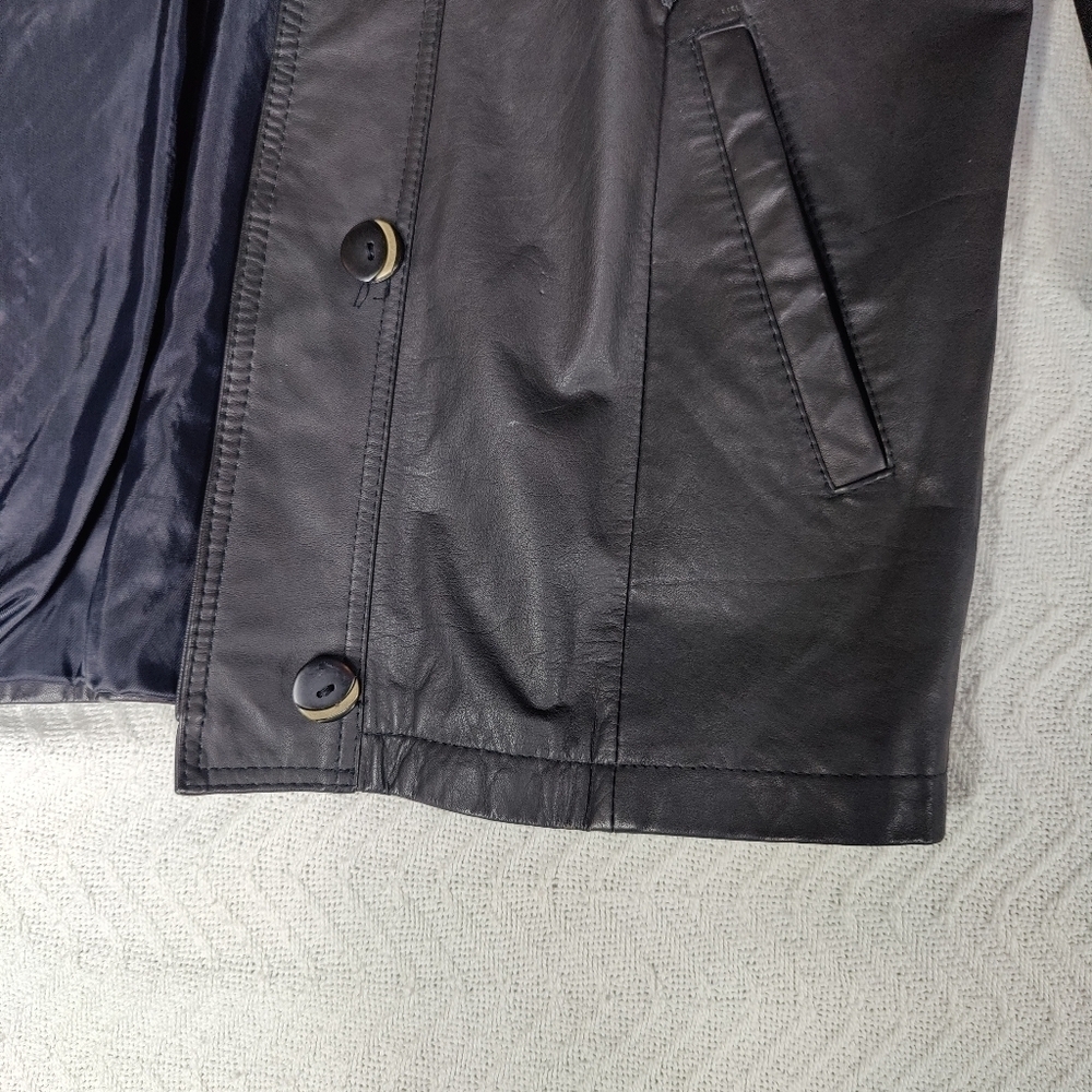 Vintage Leather Jacket Patchwork Floral Paisley E… - image 10